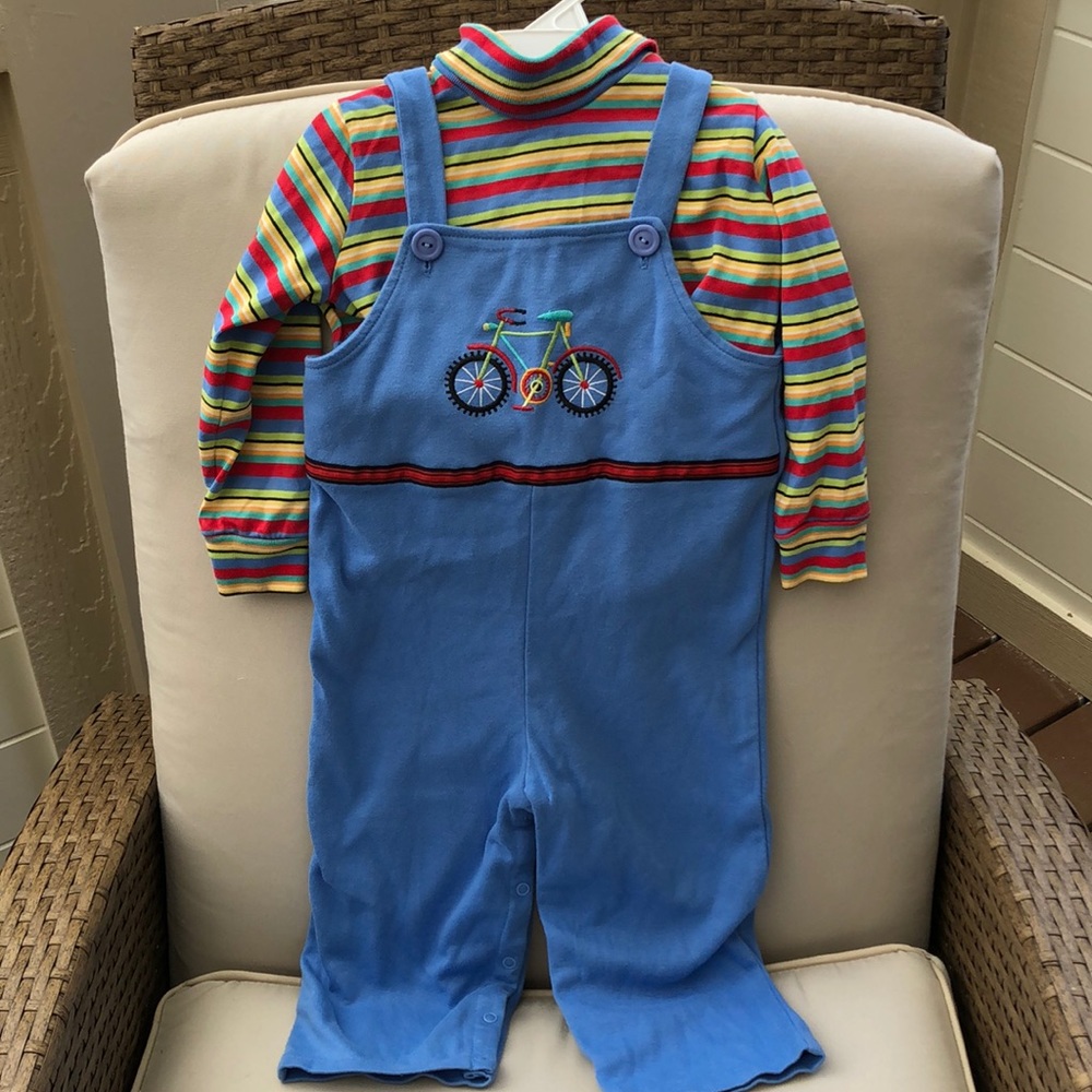 Boys overall set with Bicycle